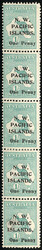North West Pacific Islands, 1918, Kangaroo and Map, 1d on 1s green. O ...