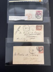 Fancy cancel selection, 1861-1885. Group of twelve items, eight cover ...