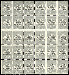 North West Pacific Islands, 1918-23, Kangaroo and Map, 2d Gray, Die I ...