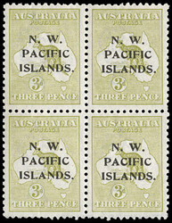 North West Pacific Islands, 1918-23, Kangaroo and Map, 3d Greenish ...