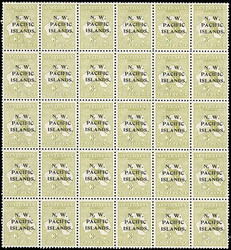 North West Pacific Islands, 1918-23, Kangaroo and Map, 3d Greenish ...