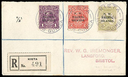 North West Pacific Islands, 1918-23, Kangaroo and Map 3p Third ...