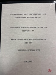 Farley Special Printings Collection,1933-1940. A useful selection of ...