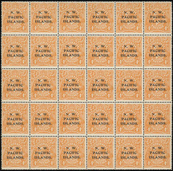 North West Pacific Islands, 1918-23, King George V, 4d Yellow Orange ...