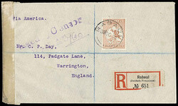 North West Pacific Islands, 1916, Kangaroo & Map, 5p with "O.S." ...