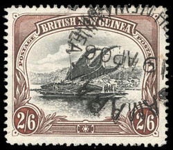 Papua, 1905, "British New Guinea", 2s6d black & brown. Watermark ...