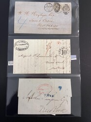 Danish West Indies, Stampless Cover Selection, 1857-1866. Twenty six ...
