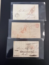 Danish West Indies, Stampless Cover Selection, 1857-1866. Twenty six ...