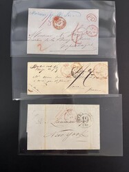 Danish West Indies, Crowned Circle covers, 1856-1862. "Paid at St, ...