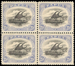 Papua, 1907-1910, Large "Papua", 2½p Black and Blue with Thin "D" at ...