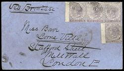 Straits Settlements, 1868, Queen Victoria, 6¢ dull lilac. ...