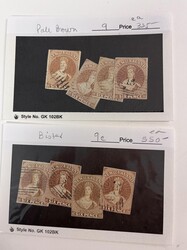 New Zealand, Dealer Stock, 1855-1940. Hundreds of stamps on dealer ...