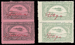 Colombia, 1920, Seaplane, 30c & 50c SCADTA Consular, manuscript "G ...