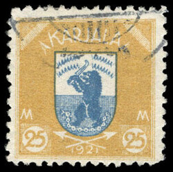 Karelia, 1922, Coat of Arms Set to the 25m Complete. Bright colorand ...