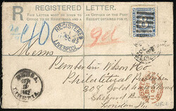 Liberia, 1882, 8¢ Tied on 10¢ Registered Envelope. From Bassa to ...