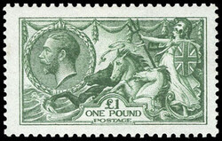 Great Britain, 1913, King George V "Seahorse", Waterlow printing, £1 ...