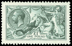 Great Britain, 1913, King George V "Seahorse", Waterlow printing, £1 ...