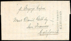 Gregory's Express Office. Clear strike of 2-line handstamp with "San ...