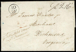 1783 (Jun. 10) Bordeaux, France to Richmond, Va. Incoming folded ...