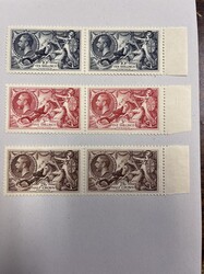 Great Britain, 1934, King George V re-engraved "Seahorses", 2s6d-10s ...