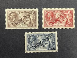 Great Britain, 1934, King George V re-engraved "Seahorses", 2s6d-10s ...