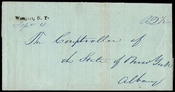 Westport, N.Y., Sept 4. Straight line postmark with manuscript date ...