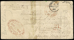 United States Despatch Agent, B.F. Stevens, London, Nov 12, 1866. Red ...