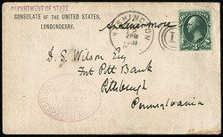 United States Despatch Agent, B.F. Stevens, London, 1 Mar 81. Red ...