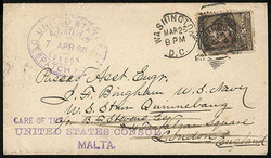 United States Despatch Agent, B.F. Stevens, London, 7 Apr 88. Purple ...