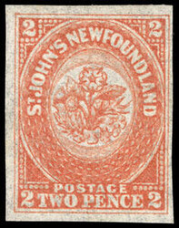 Newfoundland, 1860, 2d orange. O.g., lightly hinged, ample to mostly ...