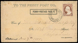 California Penny Post Co., San Francisco. Black circular company ...