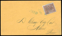 Confederacy, Nashville, Tenn., 1861, 5¢ violet brown. Full to huge ...