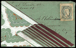 Confederacy, 1863, 10¢ blue. Ample to mostly large margins, ...