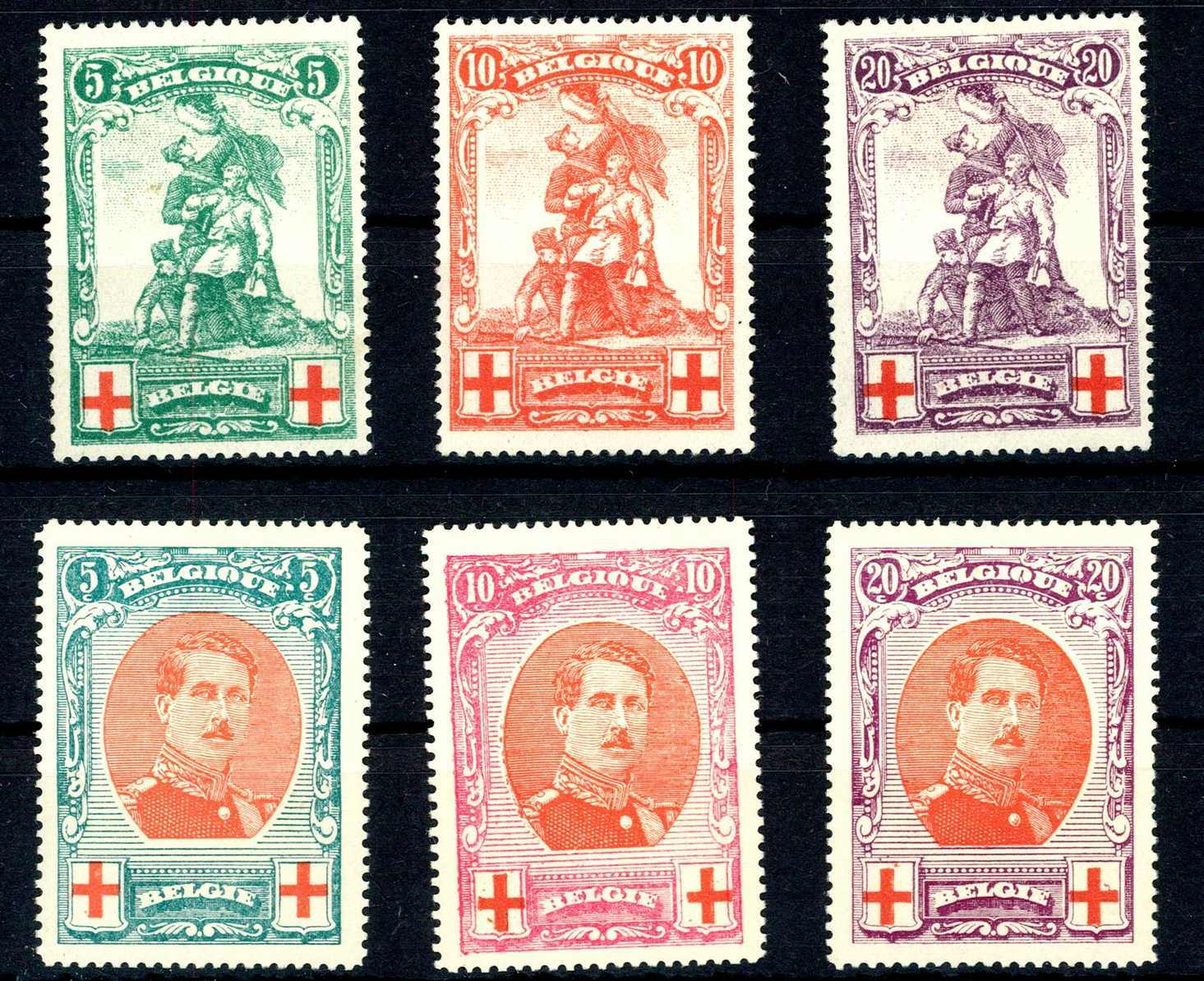 Rotes Kreuz 1914 und 1915, siehe Abbildung.