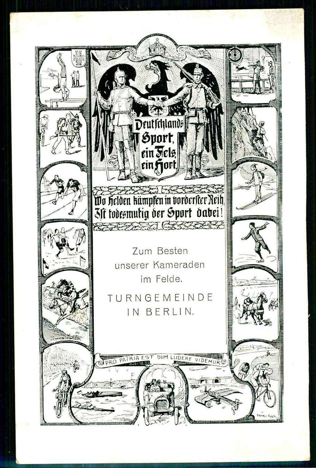 Berlin, seltene Solidaritäts-Karte für die Kameraden im Felde von ...