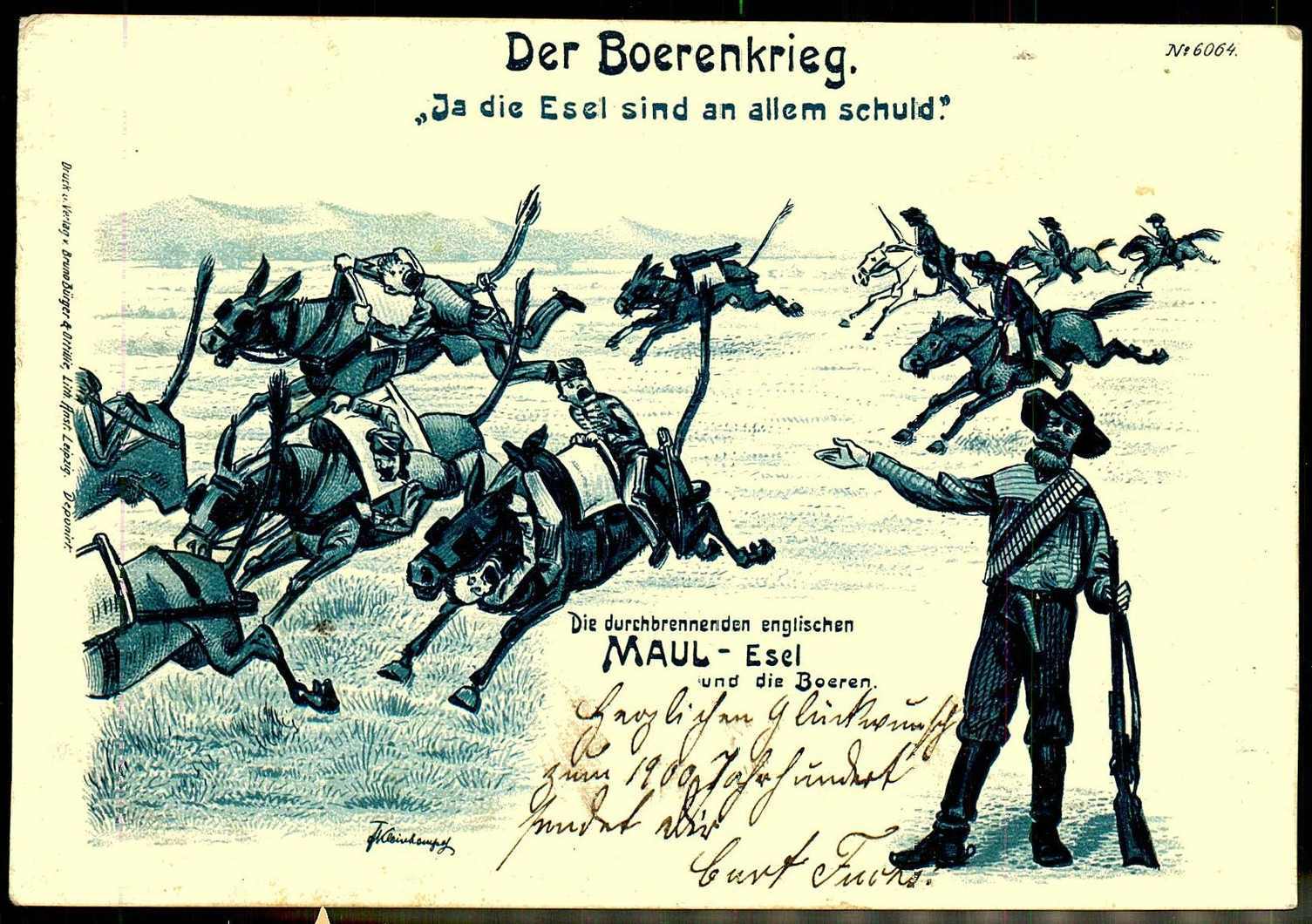 AK 'Der Burenkrieg' - Die durchbrennenden englischen Maulesel und die ...