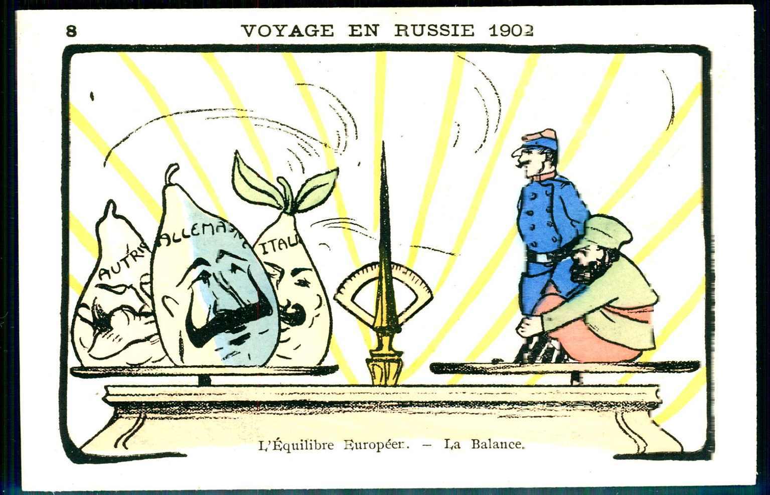 Humor-/Satirekarte zur Russland-Krise 1902, ungebraucht, sehr gut ...