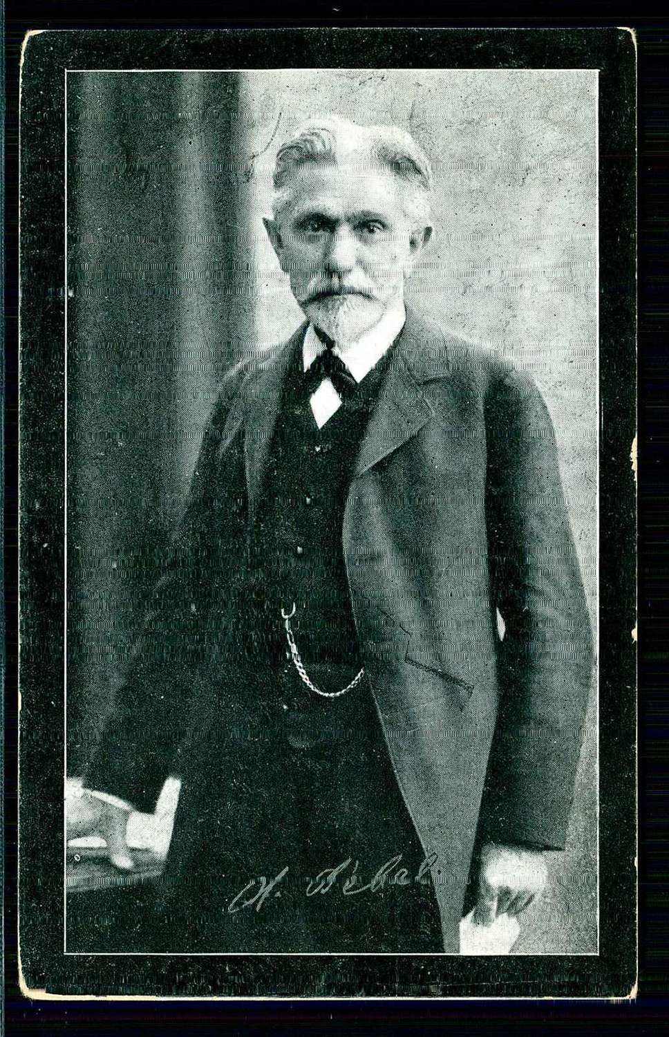 Bebel, August: Portrait-Karte des SPD-Vorsitzenden und ...