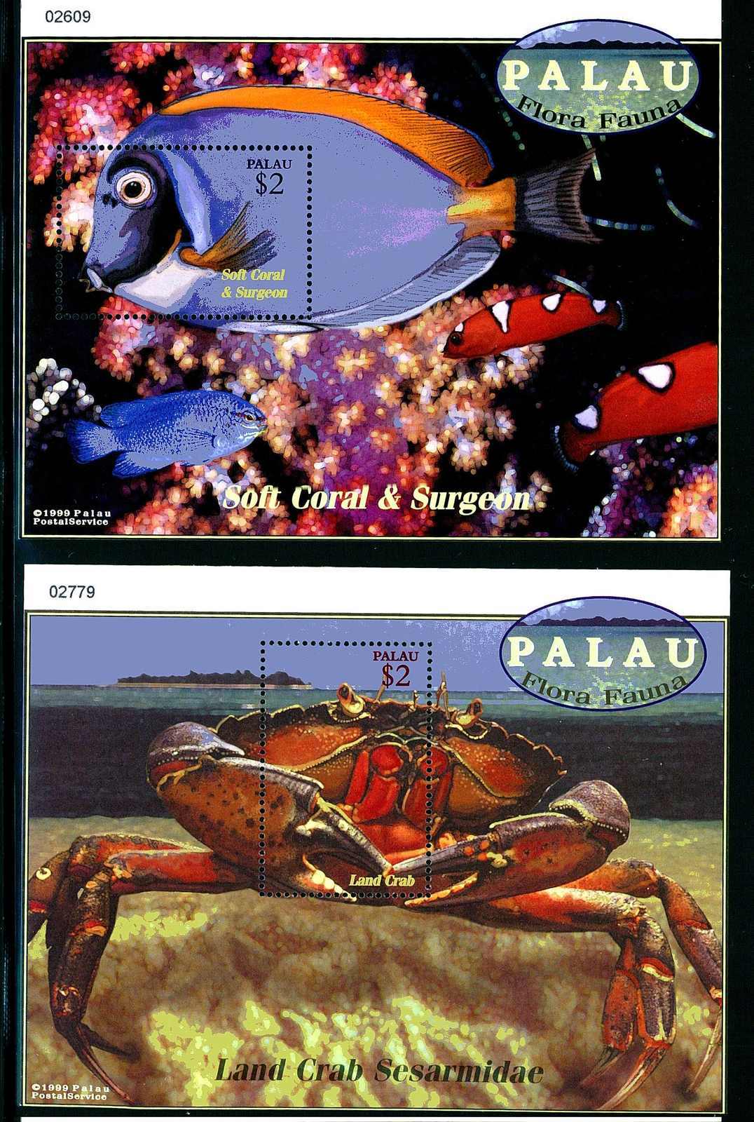 1999, Fische/Krabben-Blockpaar, Koralle, coral, crab.