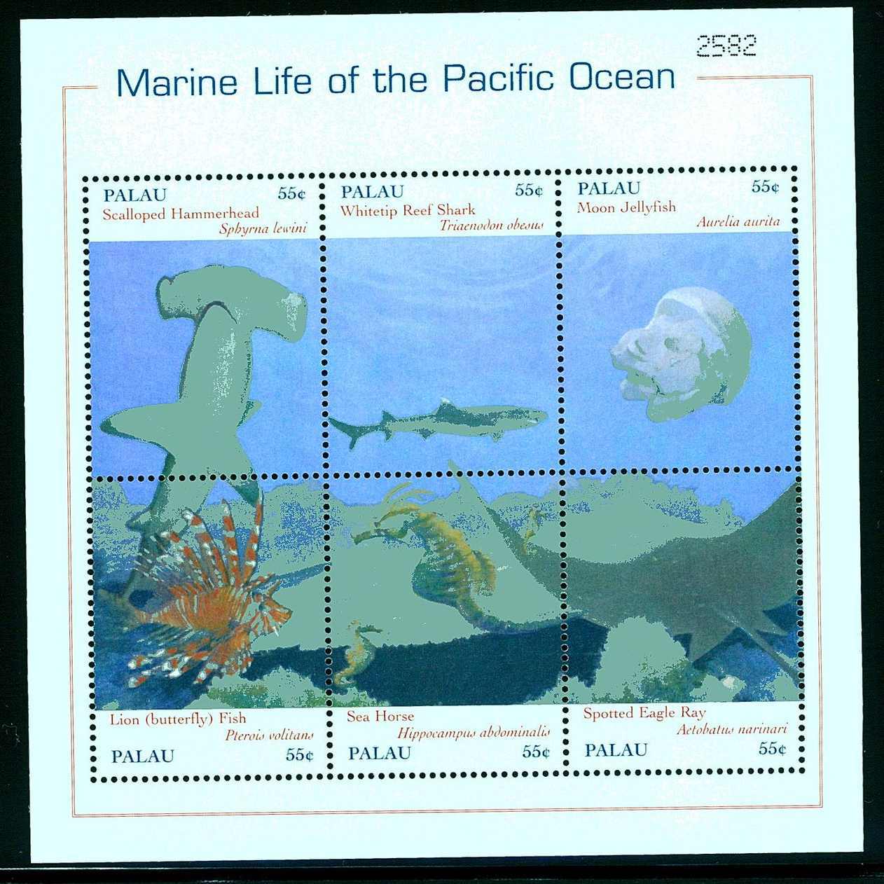 2000, Pazifik-Meerestiere-Kleinbogen, Hai, shark.