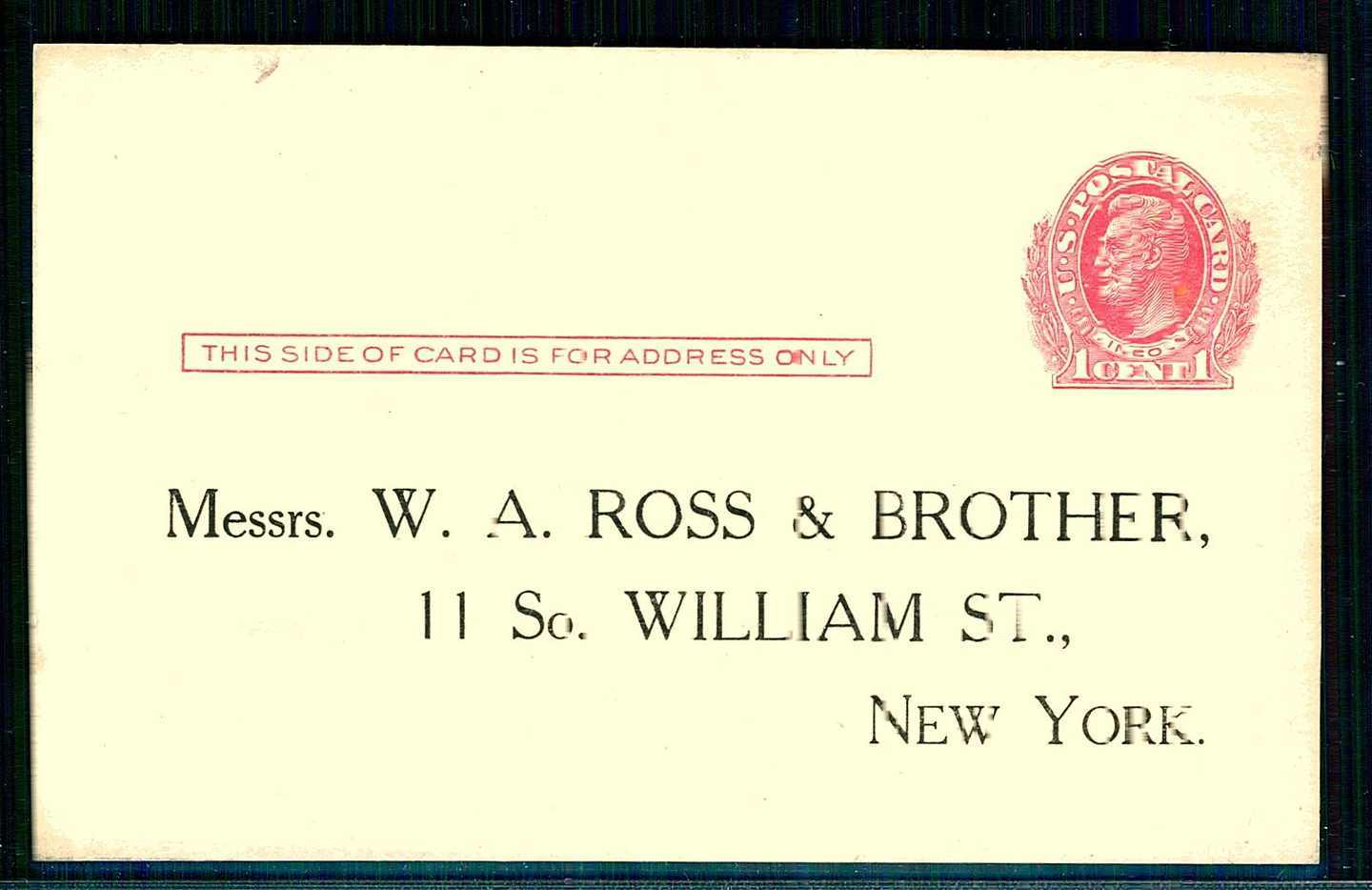 1913, printed form commercial stationery Ross & Brother Beer Company ...