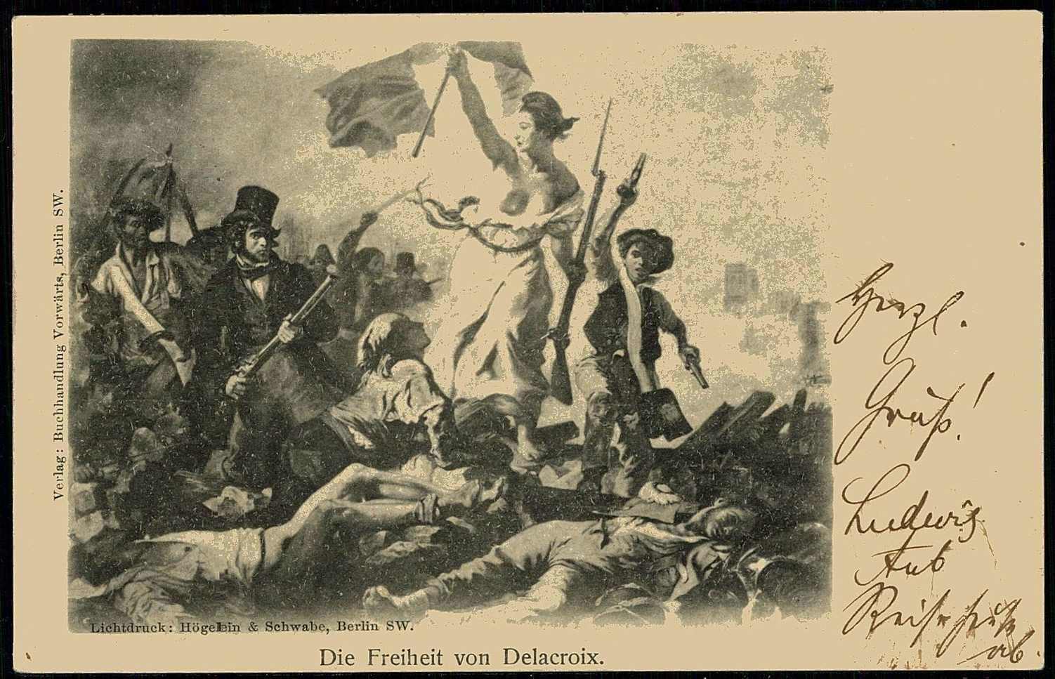 La Marseillaise, politische Propagandakarte um 1910, aus Heilbrunn ...