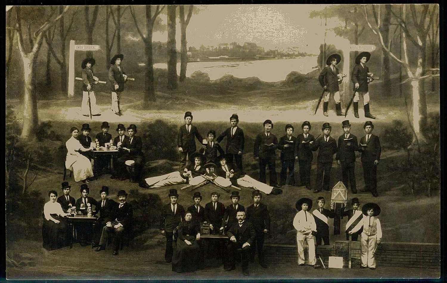 Wanderburschenkarte, zu Erinnerung an die damals üblichen ...