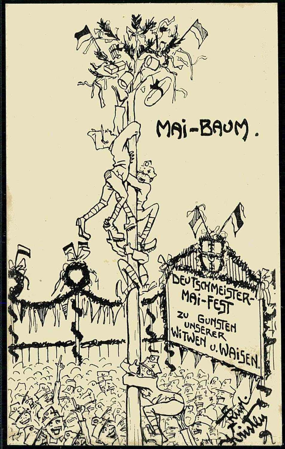 Humor-Karte zum 1. Mai 'Mai-Baum', ungebraucht, gute Erhaltung, ...