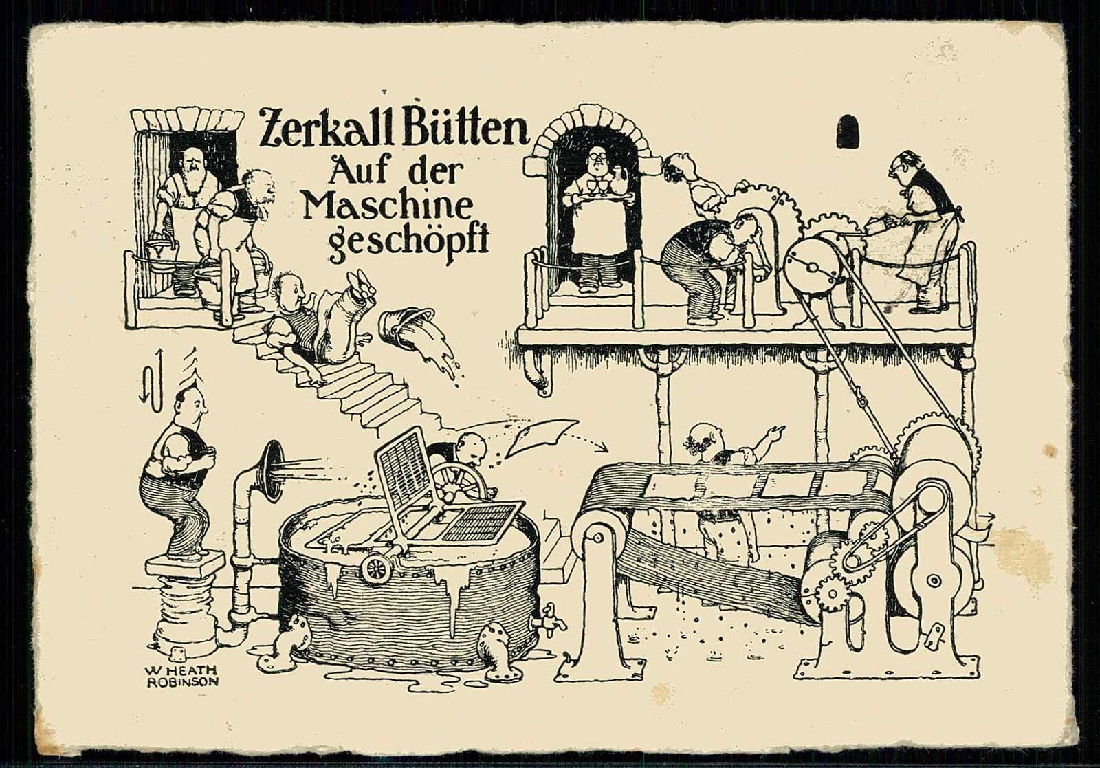 Firmen-Werbekarte 'Zerkall Bütten', gelaufen Dortmund 1936, gute ...