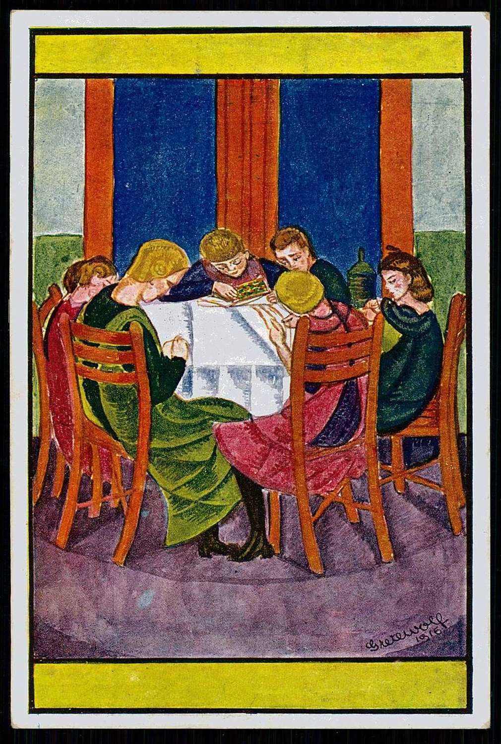 Kunst/Werbekarte für die freie Schule 'Neue Jugend', herausgegeben ...