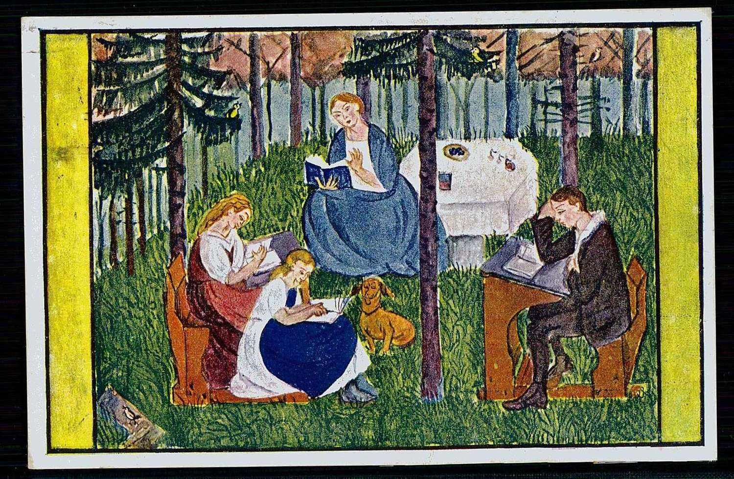 Kunst/Werbekarte für die freie Schule 'Neue Jugend', herausgegeben ...