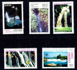 Türkei/Türkisch Zypern, Wasserfälle, fünf Werte, Erhaltung siehe ...