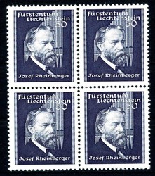 Herzstück aus Vaduz-Block 1938, im Viererblock, tadellos postfrisch, ...