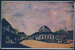 Mehrfarbige offizielle Karte der Deutschen Werkbund-Ausstellung Köln ...